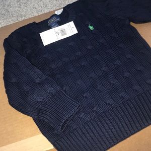 Brand new polo ralph lauren cable knit sweater 2t